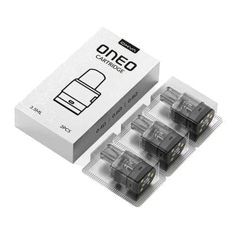 "OXVA Oneo Replacement Pods with 2ml capacity, built-in coils, and leak-resistant side-fill system."

