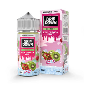 Kiwi Dragon Fruit Ice 100ml e-liquid bottle with tropical fruit and icy elements.

