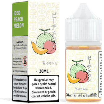Melon Peach Ice e-liquid by Tokyo Classic - juicy melon and peach flavors with a refreshing menthol finish, 30ml bottle.
