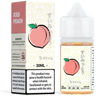 Peach Ice e-liquid by Tokyo Classic - sweet peach flavor with a menthol finish, 30ml bottle.