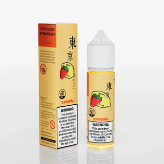 Strawberry Lemon Ice e-liquid by Tokyo Classic, featuring juicy strawberries, tangy lemon, and an icy menthol finish in a 30ml bottle.

